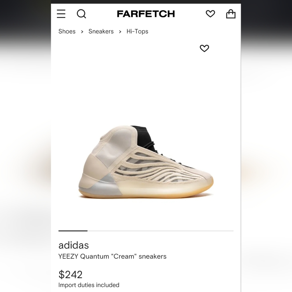 New YEEZY Quantum "Cream" sneakers